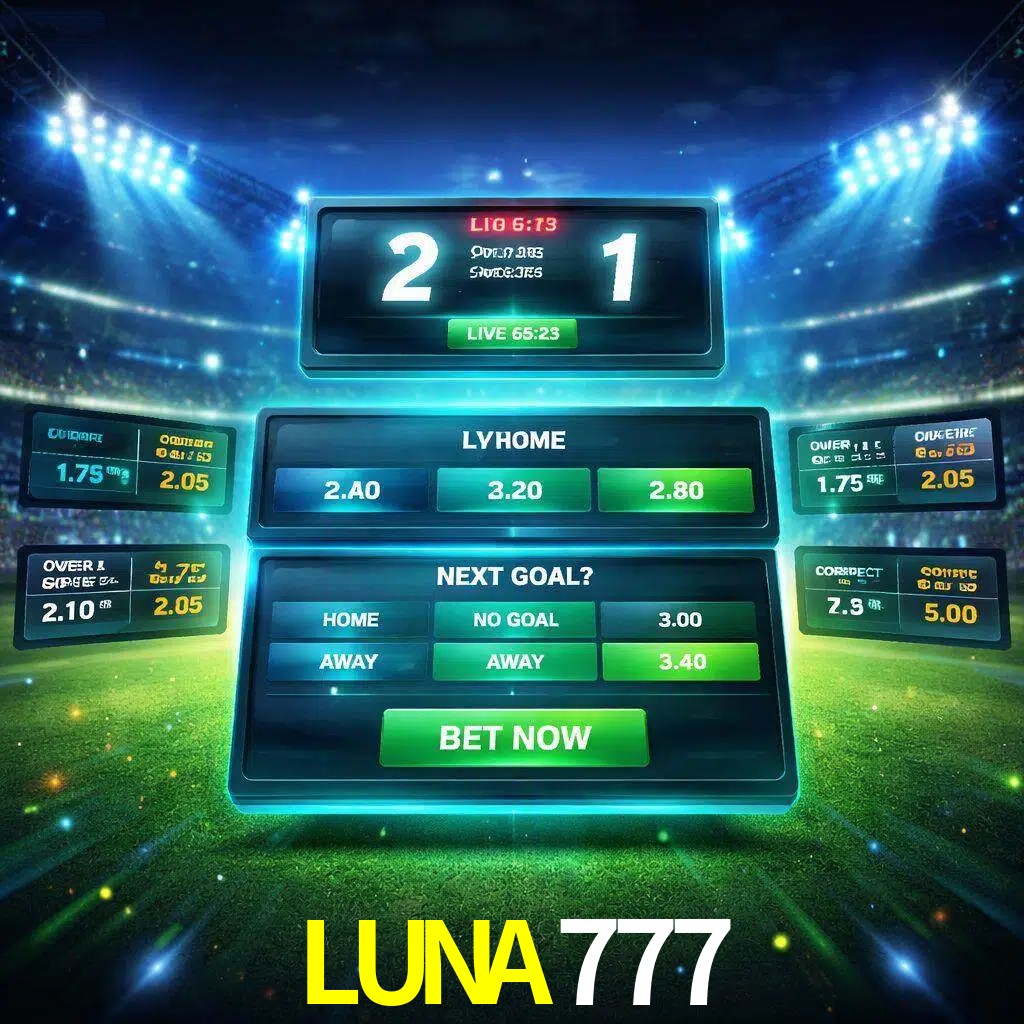 Vista de apuestas en vivo LUNA777 durante un partido en curso