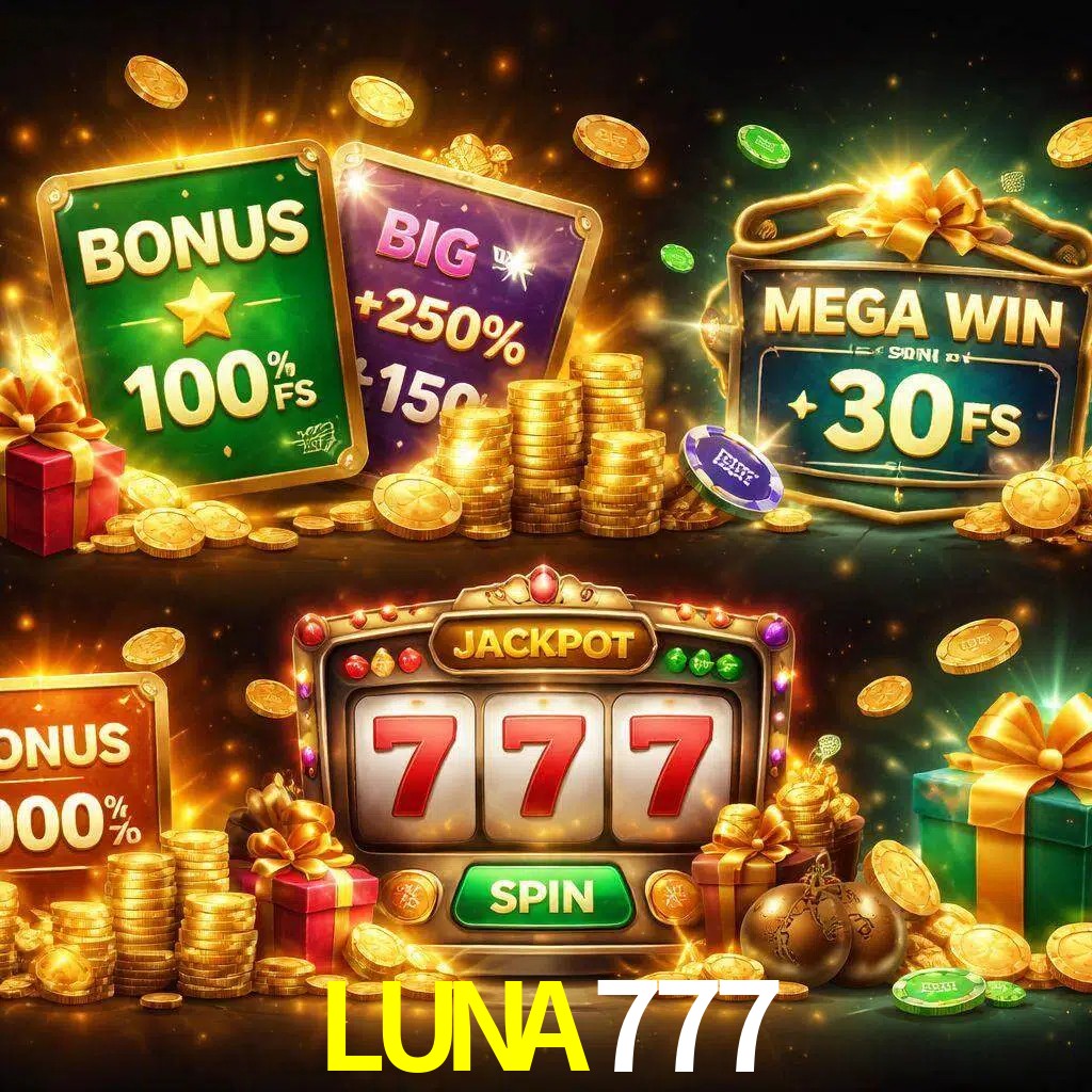 Tipos de bonos LUNA777 incluyendo recompensas de bienvenida y promociones continuas