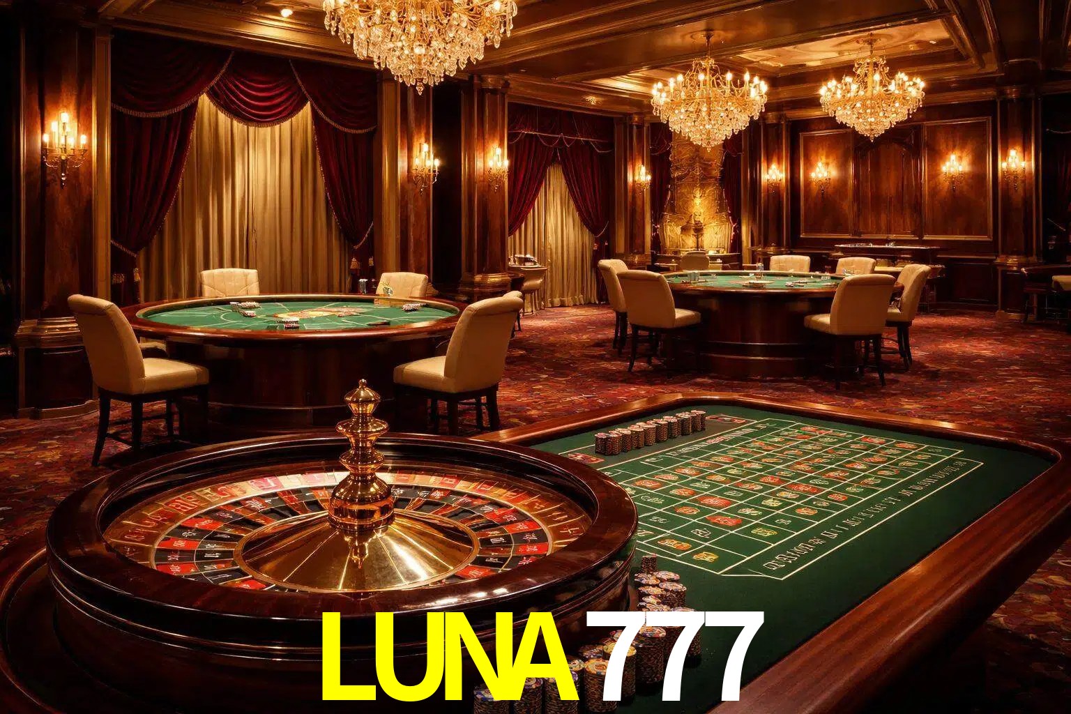 Una escena premium de mesa de casino en vivo con cartas, elementos de ruleta y un ambiente pulido de estudio de transmisión.